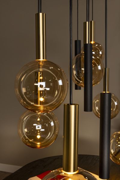 Lucide JOSIANE - Pendant light - 7xG9 - Black - Vibes